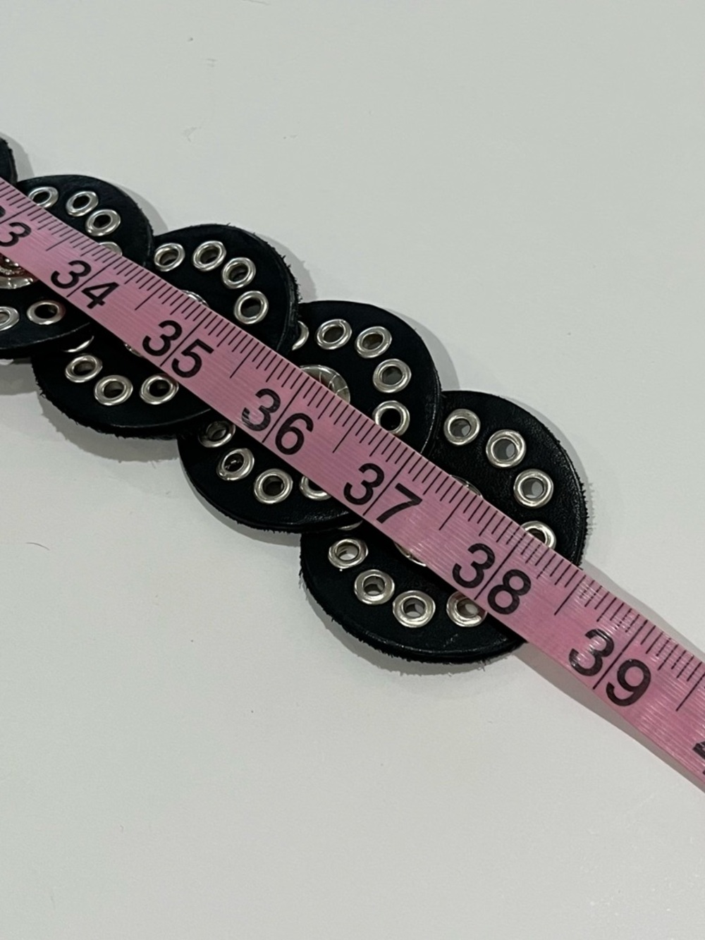 Black & Silver Moroccan Disk Concho Belt S/M - Picture 3 of 3
